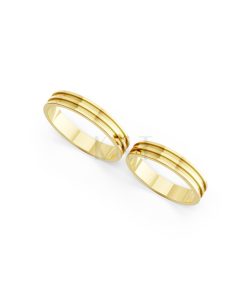 Nhẫn cưới Collab Ceramic – A162 màu Vàng Gold vàng 10K/14K/18K/607 cao cấp, thanh lịch