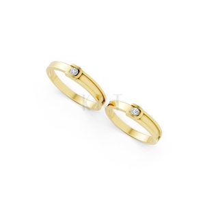 NHẪN CƯỚI A163 Vàng Gold vàng 10K/14K/18K/607 cao cấp, thanh lịch