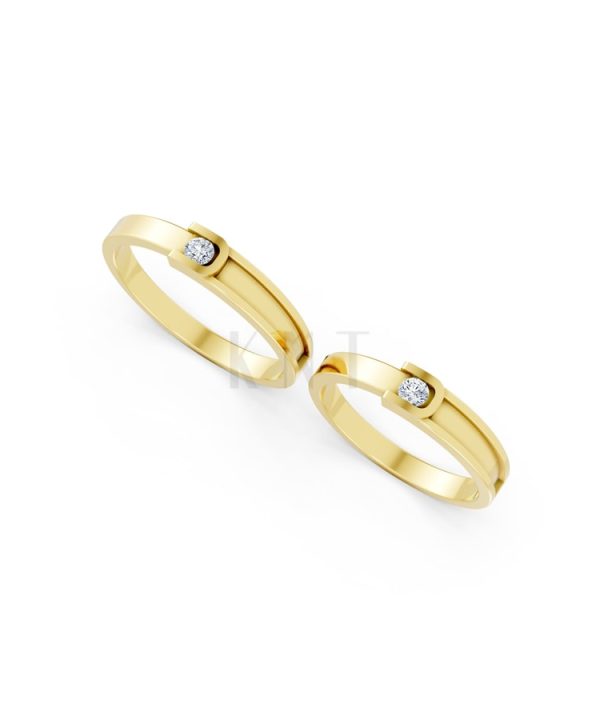 NHẪN CƯỚI A163 Vàng Gold vàng 10K/14K/18K/607 cao cấp, thanh lịch