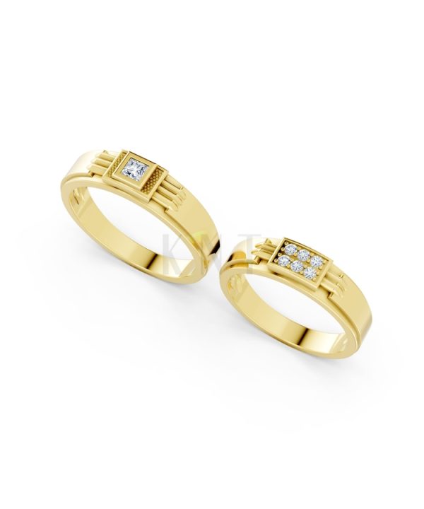 Nhẫn cưới A168 màu Vàng Gold thiết kế tinh xảo, độc đáo