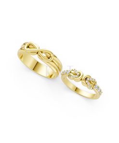 Nhẫn cưới A169 màu Vàng Gold thiết kế tinh xảo, độc đáo