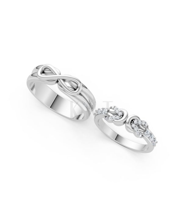 Nhẫn cưới A169 màu vàng trắng White Gold vàng sáng bóng, thiết kế trẻ trung