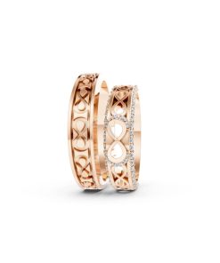Nhẫn cưới A172 màu vàng hồng Rose Gold phong cách trẻ trung, nổi bật