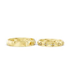 Nhẫn cưới A192 màu Vàng Gold vàng 10K/14K/18K/607 cao cấp, thanh lịch