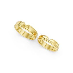 NHẪN CƯỚI A197 Vàng Gold vàng 10K/14K/18K/607 cao cấp, thanh lịch