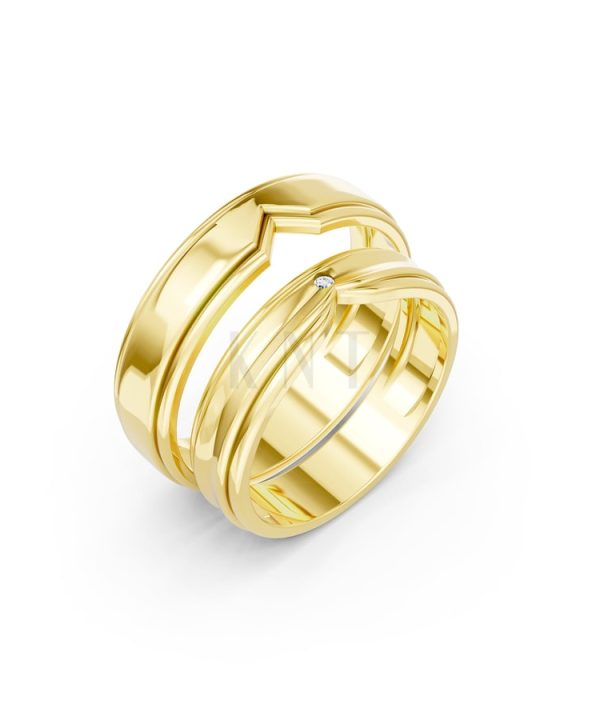 NHẪN CƯỚI A197 Vàng Gold thiết kế tinh tế, sang trọng