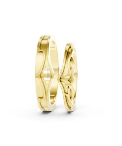 Nhẫn cưới A198 màu Vàng Gold vàng 10K/14K/18K/607 cao cấp, thanh lịch