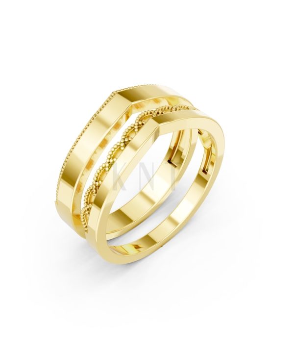 Nhẫn cưới A206 màu Vàng Gold thiết kế tinh tế, sang trọng