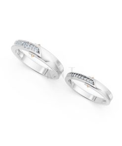 Nhẫn cưới A212 phối màu Dual Color phong cách trẻ trung, nổi bật