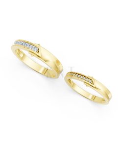 Nhẫn cưới A212 màu Vàng Gold vàng 10K/14K/18K/607 cao cấp, thanh lịch