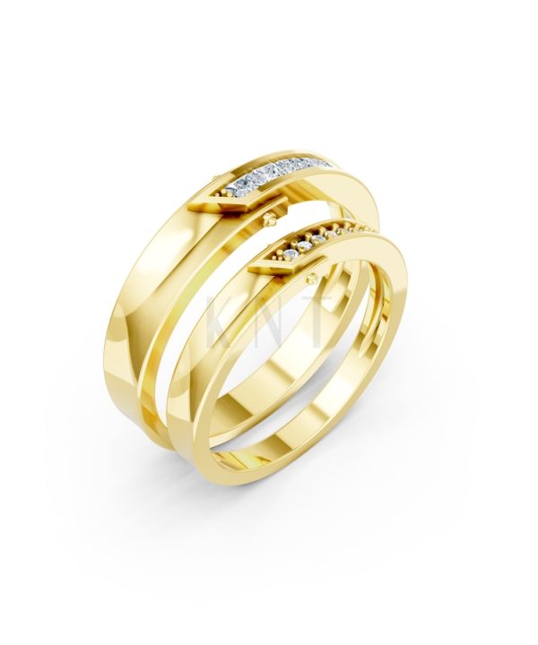 Nhẫn cưới A212 màu Vàng Gold thiết kế tinh tế, sang trọng