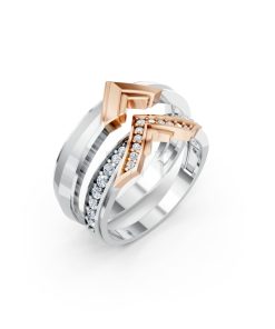 NHẪN CƯỚI A214 phối màu Dual Color họa tiết ấn tượng, cá tính