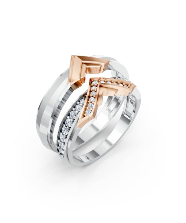 NHẪN CƯỚI A214 phối màu Dual Color họa tiết ấn tượng, cá tính