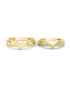 NHẪN CƯỚI A214 Vàng Gold vàng 10K/14K/18K/607 cao cấp, thanh lịch