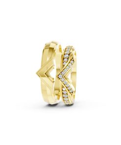 NHẪN CƯỚI A214 Vàng Gold thiết kế phá cách, sang trọng