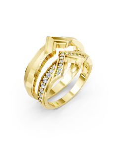 NHẪN CƯỚI A214 Vàng Gold thiết kế tinh tế, sang trọng