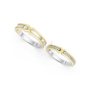 Nhẫn cưới A215 phối màu Dual Color phong cách trẻ trung, nổi bật