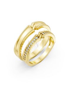 Nhẫn cưới A215 màu Vàng Gold thiết kế tinh tế, sang trọng