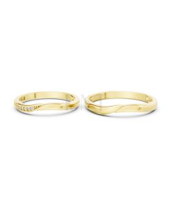 NHẪN CƯỚI A217 Vàng Gold vàng 10K/14K/18K/607 cao cấp, thanh lịch