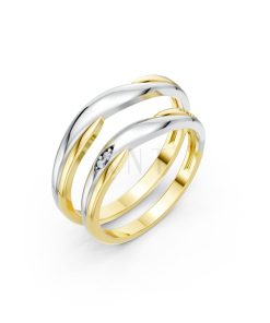 Nhẫn cưới A219 phối màu Dual Color họa tiết ấn tượng, cá tính