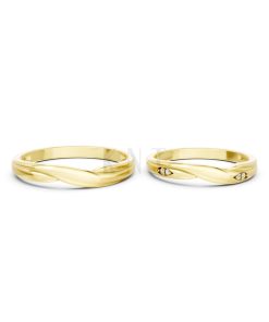 Nhẫn cưới A219 màu Vàng Gold vàng 10K/14K/18K/607 cao cấp, thanh lịch
