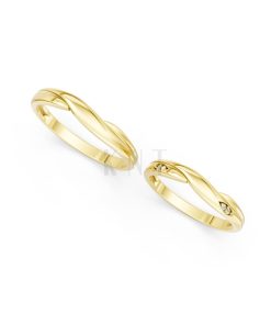 Nhẫn cưới A219 màu Vàng Gold thiết kế tinh xảo, độc đáo