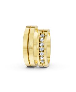 Nhẫn cưới A222 màu Vàng Gold vàng 10K/14K/18K/607 cao cấp, thanh lịch