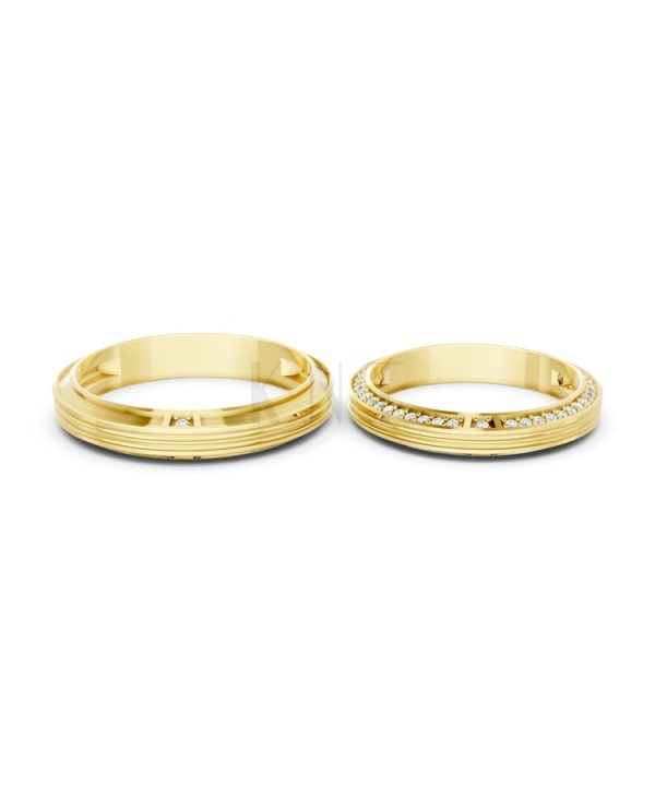 NHẪN CƯỚI A237 Vàng Gold vàng 10K/14K/18K/607 cao cấp, thanh lịch