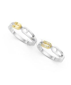 Nhẫn cưới A238 phối màu Dual Color phong cách trẻ trung, nổi bật