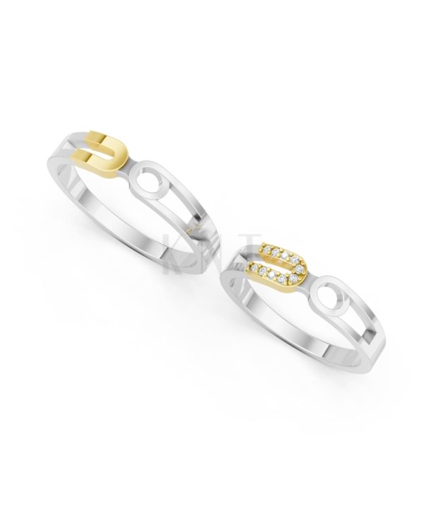 Nhẫn cưới A238 phối màu Dual Color phong cách trẻ trung, nổi bật