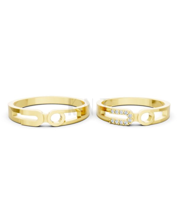 Nhẫn cưới A238 màu Vàng Gold vàng 10K/14K/18K/607 cao cấp, thanh lịch