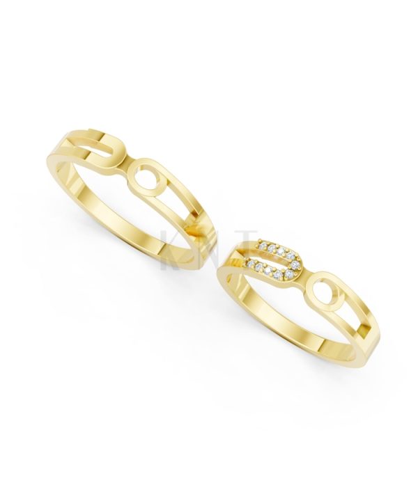 Nhẫn cưới A238 màu Vàng Gold thiết kế tinh xảo, độc đáo