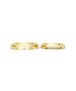 NHẪN CƯỚI A240 Vàng Gold vàng 10K/14K/18K/607 cao cấp, thanh lịch