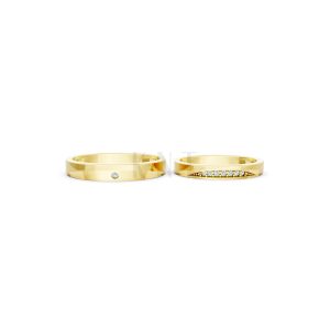 NHẪN CƯỚI A240 Vàng Gold vàng 10K/14K/18K/607 cao cấp, thanh lịch