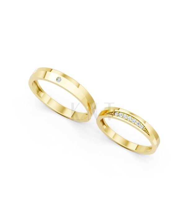 NHẪN CƯỚI A240 Vàng Gold thiết kế tinh xảo, độc đáo