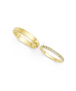 Nhẫn cưới A244 Vàng Gold thiết kế tinh xảo, độc đáo