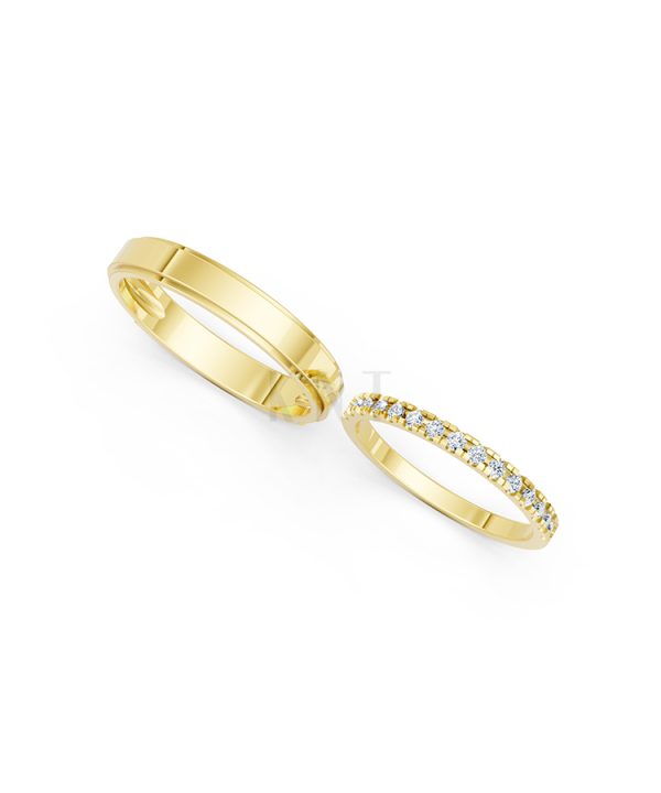 Nhẫn cưới A244 Vàng Gold thiết kế tinh xảo, độc đáo