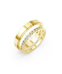 Nhẫn cưới A244 Vàng Gold thiết kế tinh tế, sang trọng