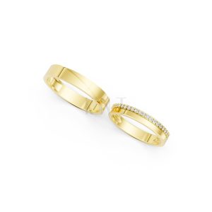 NHẪN CƯỚI A245 Vàng Gold thiết kế tinh xảo, độc đáo