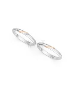 NHẪN CƯỚI A252 phối màu Dual Color vàng đẹp, kiểu dáng trẻ trung, độc đáo