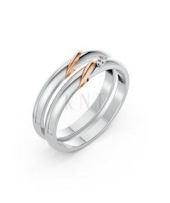 NHẪN CƯỚI A252 phối màu Dual Color họa tiết ấn tượng, cá tính