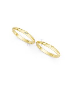 NHẪN CƯỚI A252 Vàng Gold thiết kế phá cách, sang trọng