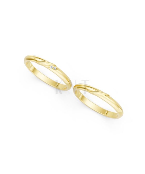 NHẪN CƯỚI A252 Vàng Gold thiết kế phá cách, sang trọng