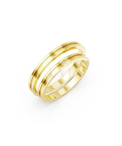 NHẪN CƯỚI A254 màu Vàng Gold thiết kế tinh tế, sang trọng