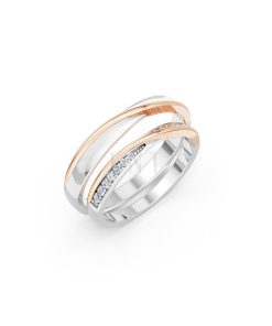 Nhẫn cưới A258 phối màu Dual Color họa tiết ấn tượng, cá tính