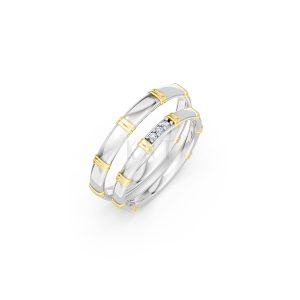 Nhẫn cưới A260 phối màu Dou Color họa tiết ấn tượng, cá tính