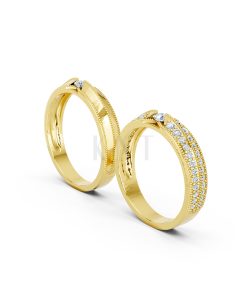 Nhẫn cưới A261 Vàng Gold thiết kế tinh xảo, độc đáo