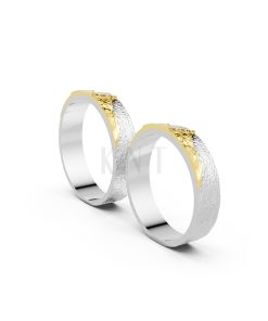 Nhẫn cưới Horizon A266 phối màu Dual Color thiết kế đối xứng, phong cách, ấn tượng