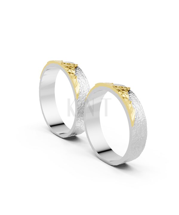 Nhẫn cưới Horizon A266 phối màu Dual Color thiết kế đối xứng, phong cách, ấn tượng