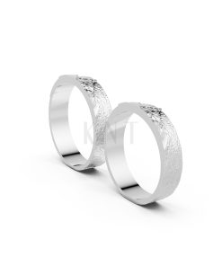 Nhẫn cưới Horizon A266 vàng trắng White Gold vàng sáng, đường nét sắc sảo, tinh tế